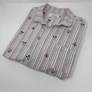 Disney Regular Men's Mickey Mouse Donald Duck Goofy Button-Down Shirt, Sz XL